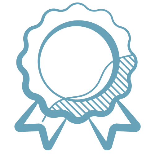 Sello de garantía que certifica el trabajo con proveedores de confianza para los materiales de Pabús Bijoux.